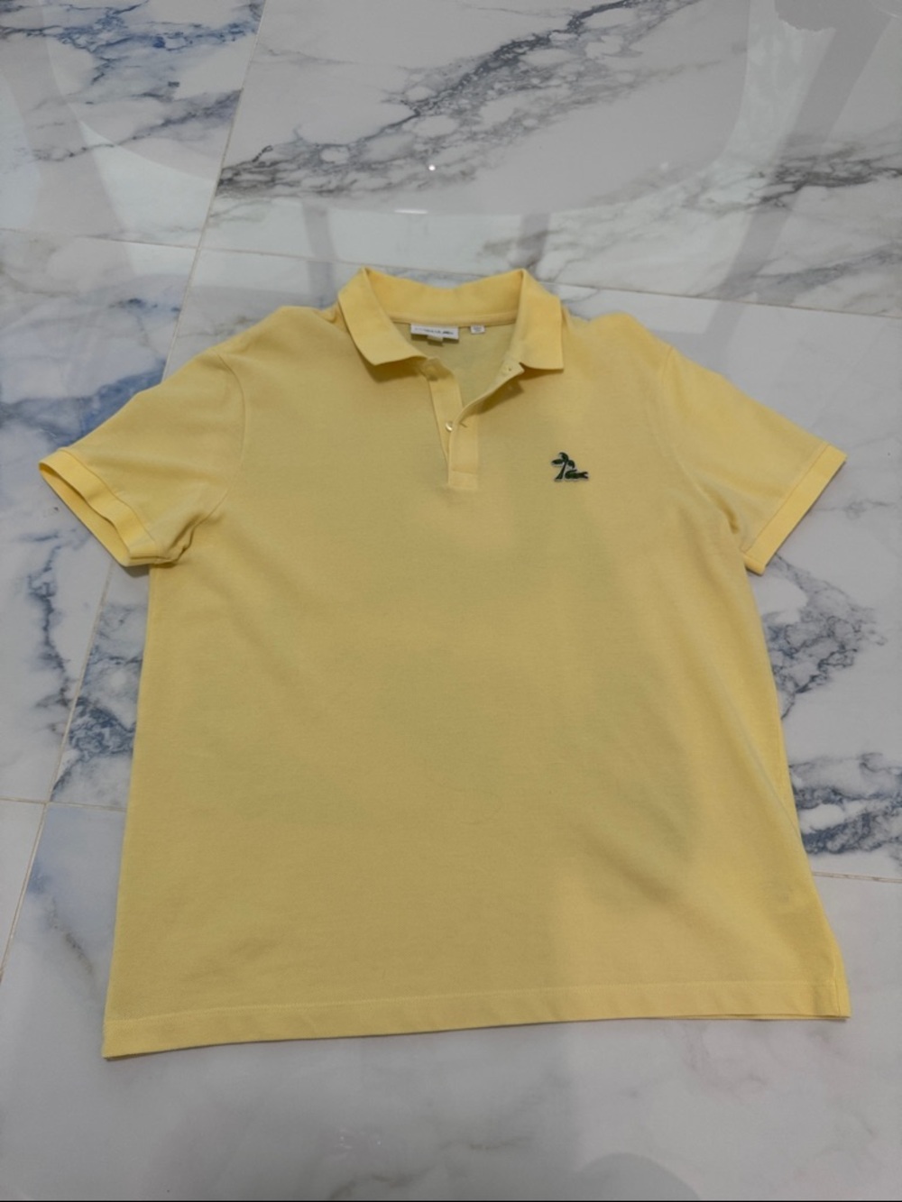 Lacoste Men’s Yellow Polo size extra large like new Golf Cruise Vacation casual